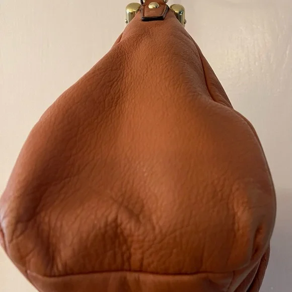 Coach Carrie Satchel in Cognac Leather with Gold Brass Accents - Picture 3 of 16